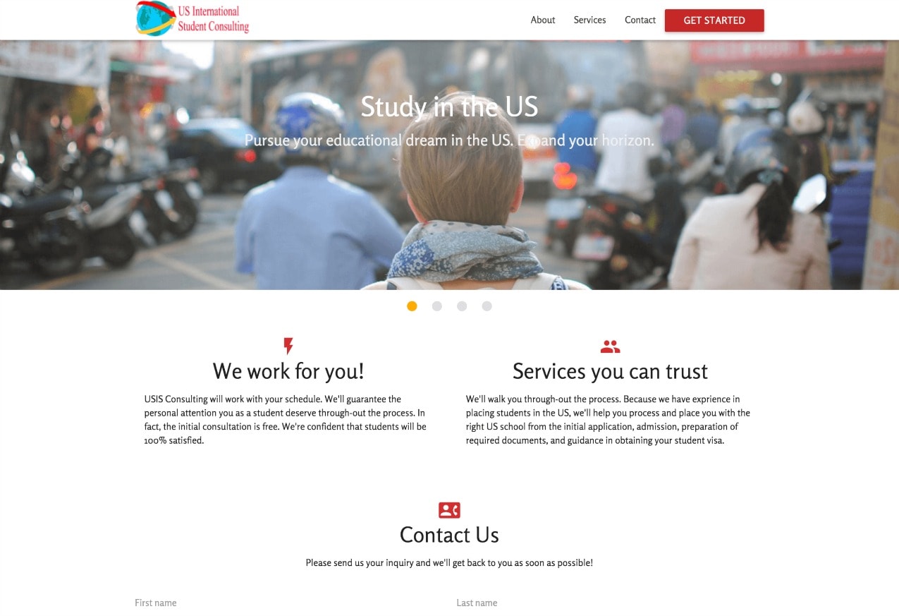Web Development for USIS Consulting Client
